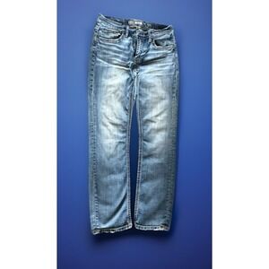 BKE Jake Jeans Men's 33R Light Wash Straight Leg Distressed Denim Stretch